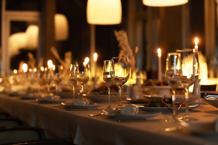Elegant dinner setting