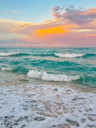 Sunset waves