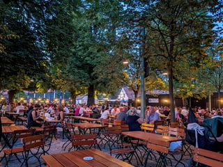 Traditional beer garden
